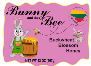 Buckwheat Blossom Honey - 32oz - Bunny And The Bee - Raw Natural Honey