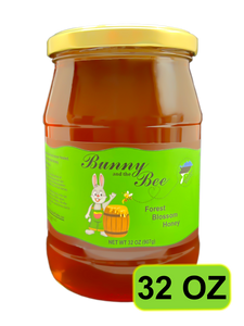 Forest Blossom Honey - 32oz - 4 PACK - Bunny And The Bee - Raw Natural Honey