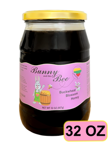 Buckwheat Blossom Honey - 32oz - 3 PACK - Bunny And The Bee - Raw Natural Honey