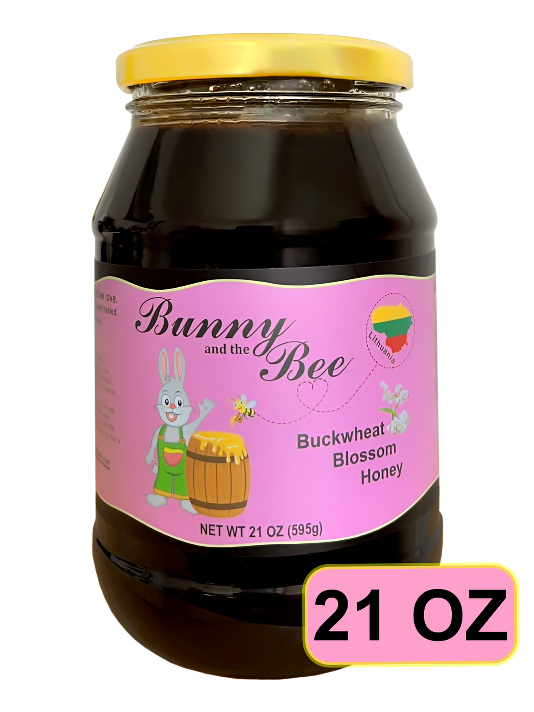 Buckwheat Blossom Honey - 21oz - Bunny And The Bee - Raw Natural Honey